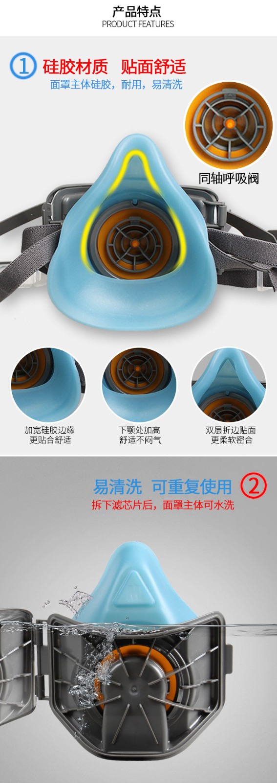 思創(chuàng)ST-1020A硅膠防塵面具圖4