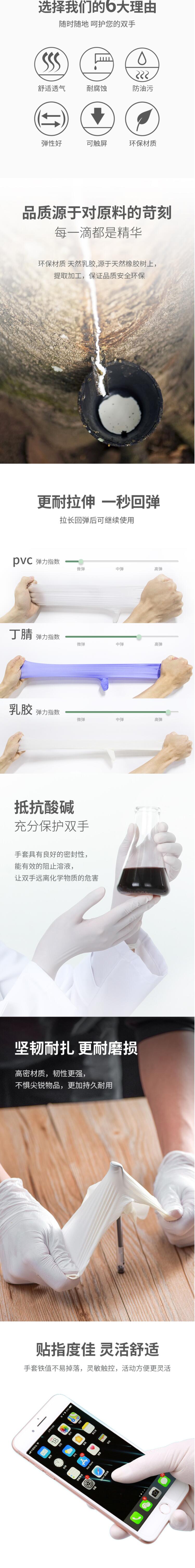 藍(lán)帆醫(yī)療L9313一次性橡膠滅菌有粉醫(yī)用手套圖片