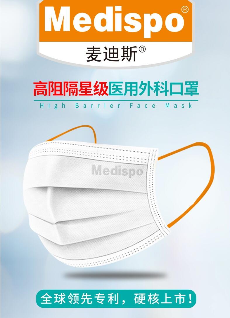 麥迪斯高阻隔四星防護醫(yī)用外科口罩圖片