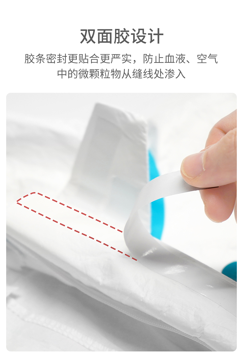 穩(wěn)健604-008277連體帶帽一次性醫(yī)用防護服圖片5
