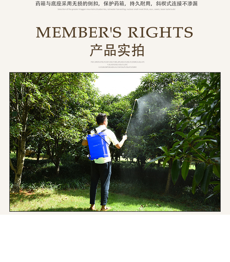 單管八角背負(fù)式手動(dòng)噴霧器16L高壓手搖噴霧機(jī)8