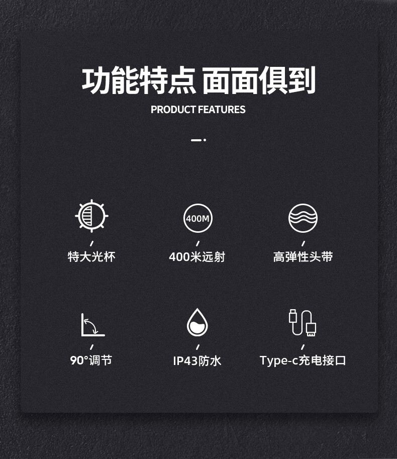 神火HL55-C智能感應(yīng)揮手即亮強(qiáng)光遠(yuǎn)射戶外多用頭燈2.jpg