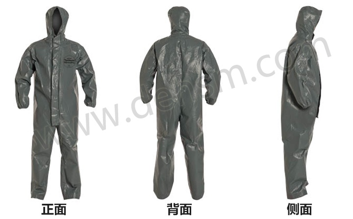 杜邦Tychem ThermoPro阻燃化學防護服圖片-正面、反面及側(cè)面