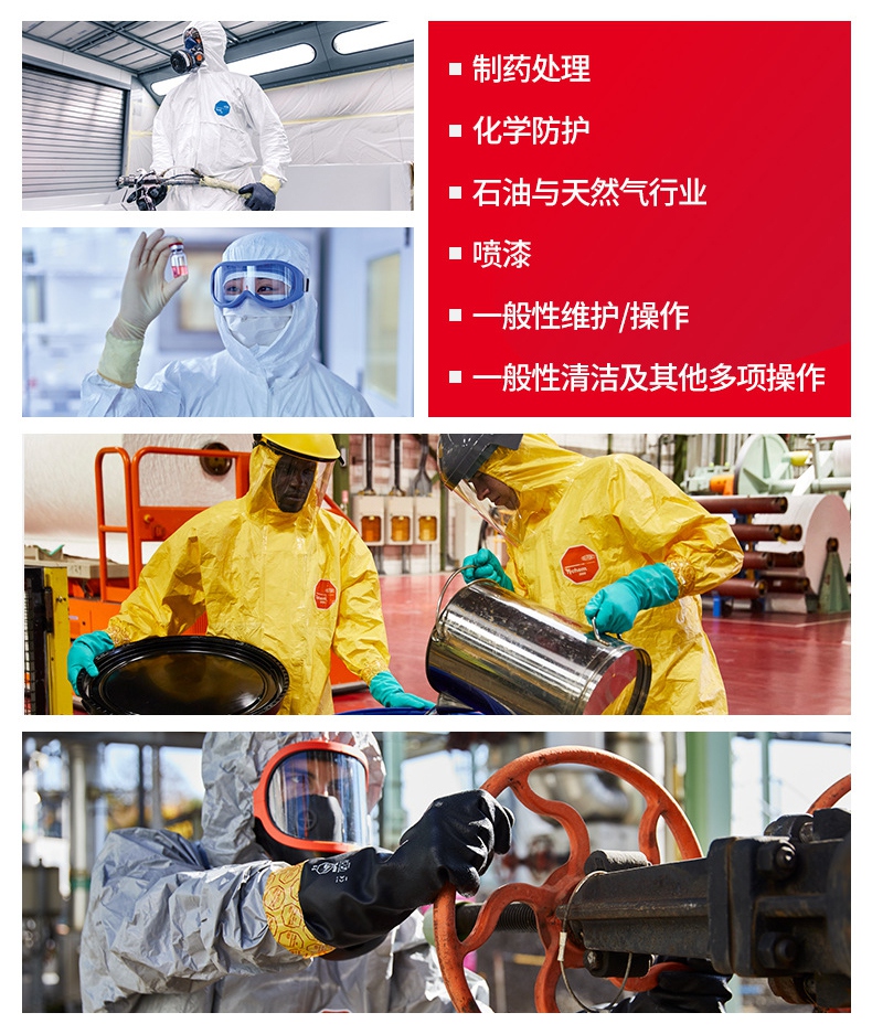 杜邦Tychem2000化學防護服TC198T LY應(yīng)用領(lǐng)域