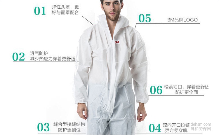 3M4515連體防護(hù)服彈性頭罩，透氣防護(hù)
