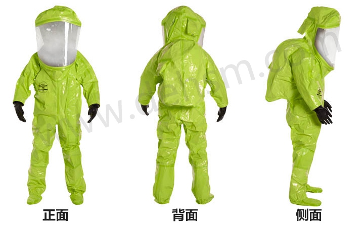 杜邦TK554 A級防護服正面、背面及側(cè)面圖